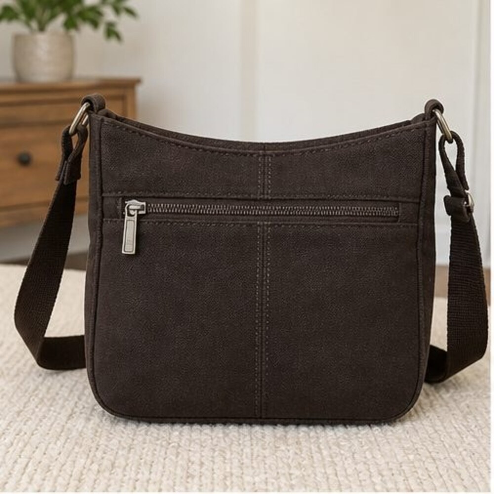 Espresso Nylon Crossbody Bag